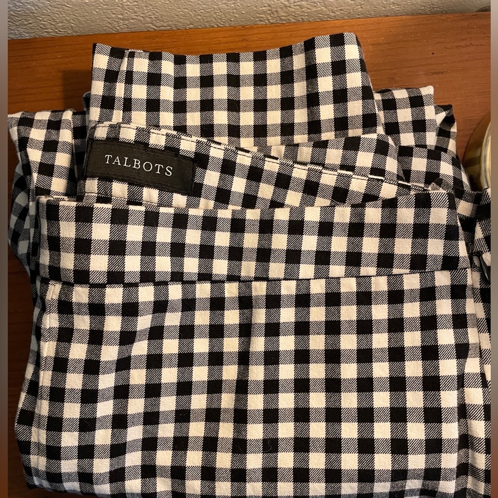 Talbots Gingham Slim Ankle Pant